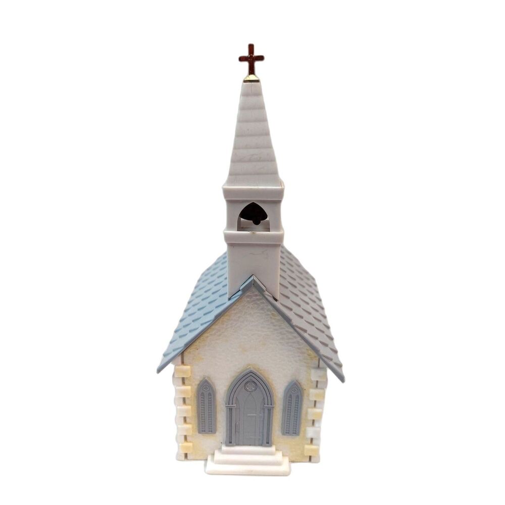 Plasticville CC-8 Country Church with Belfry Gold Bell & Cross O/S Scale Vintage